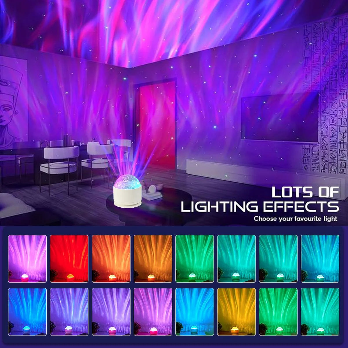 Water Ripple Projector Night Light