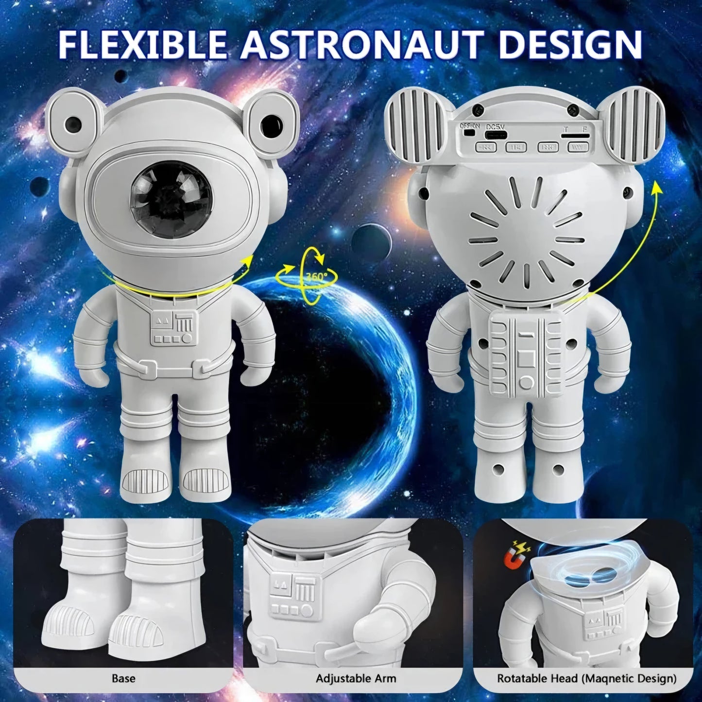 Projecrtor For Kids! Astronaut Aurora Projector