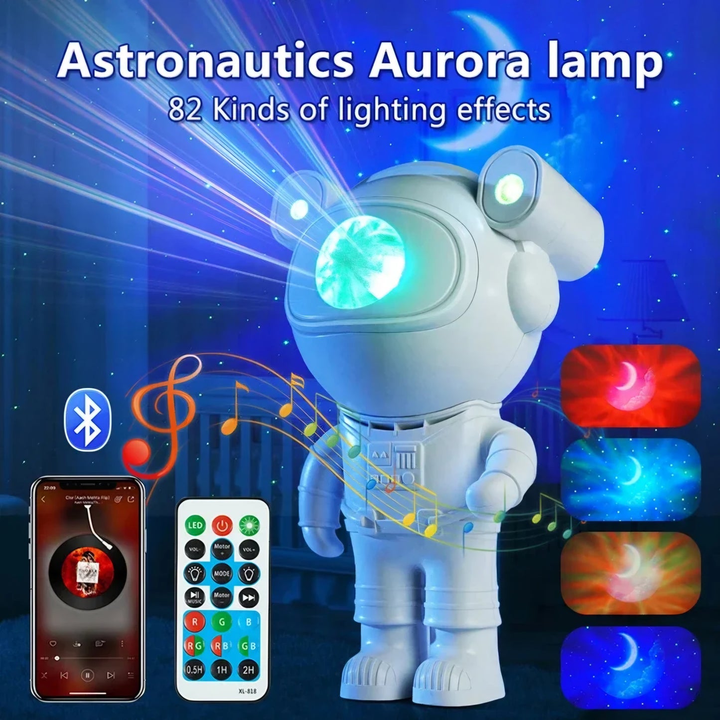 Projecrtor For Kids! Astronaut Aurora Projector